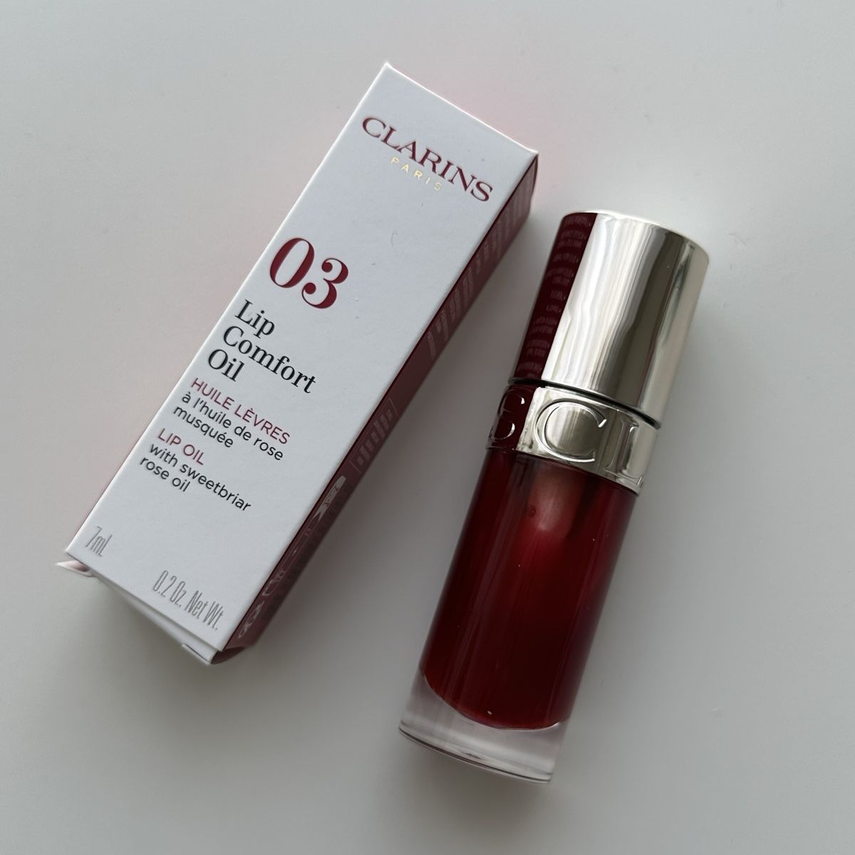 Clarins Make-up: Clarins Lip Comfort Oil 03 Cherry – Nuovo e nell'imballaggio originale da Givisiez venduto da dor_xb9k