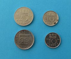 Münzen der Niederlanden, 10 und 25 Cent