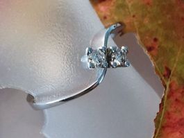 18Kt. WG Ring mit Brillanten aus der Goldschmied