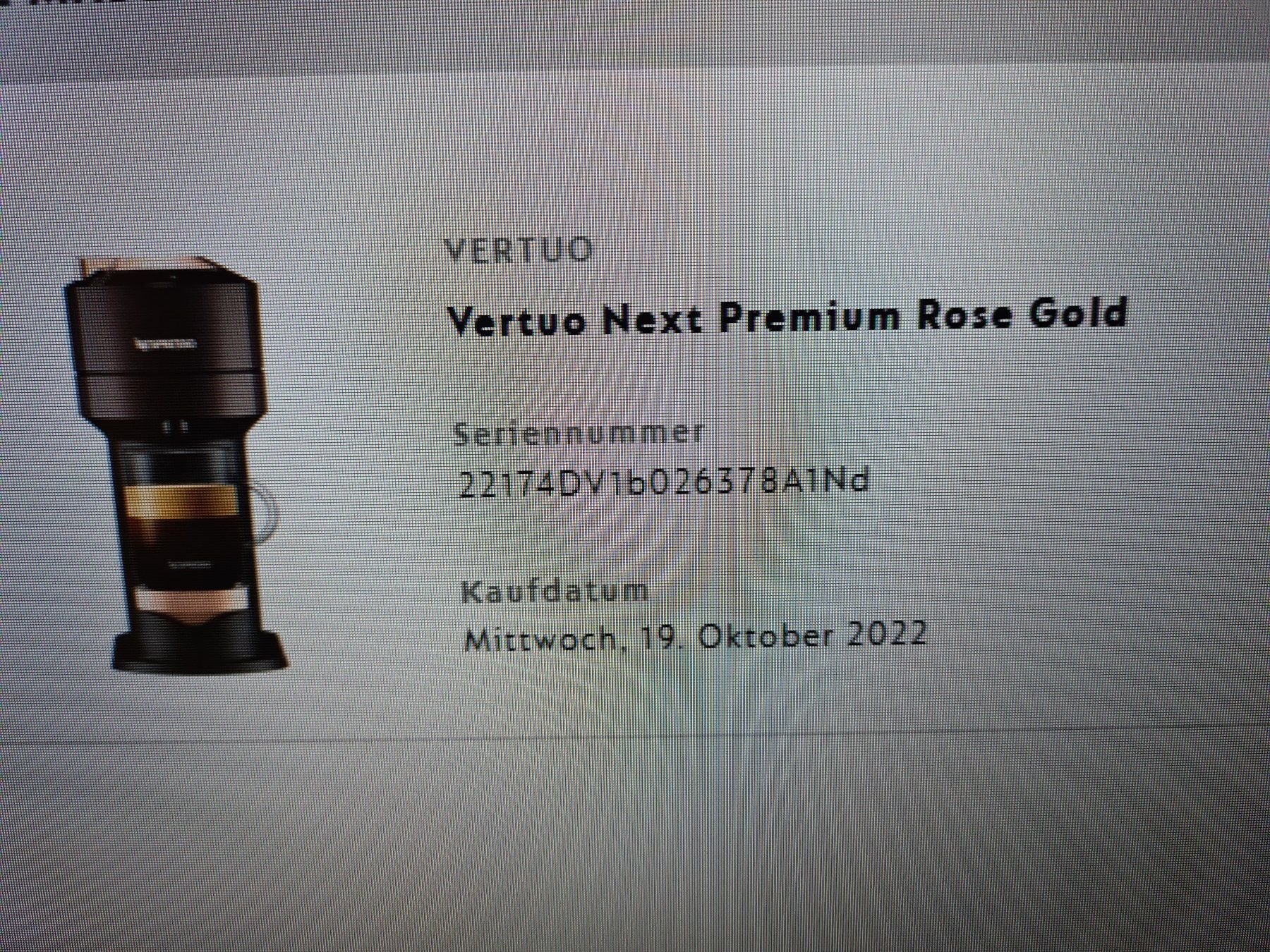 Kaffeemaschinen & Espressomaschinen: Nespresso Vertuo Next Premium Rose Gold – Gebraucht aus Walchwil von Zovello 2
