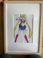 Art / Decoration: Dior bag with sailor moon water colour