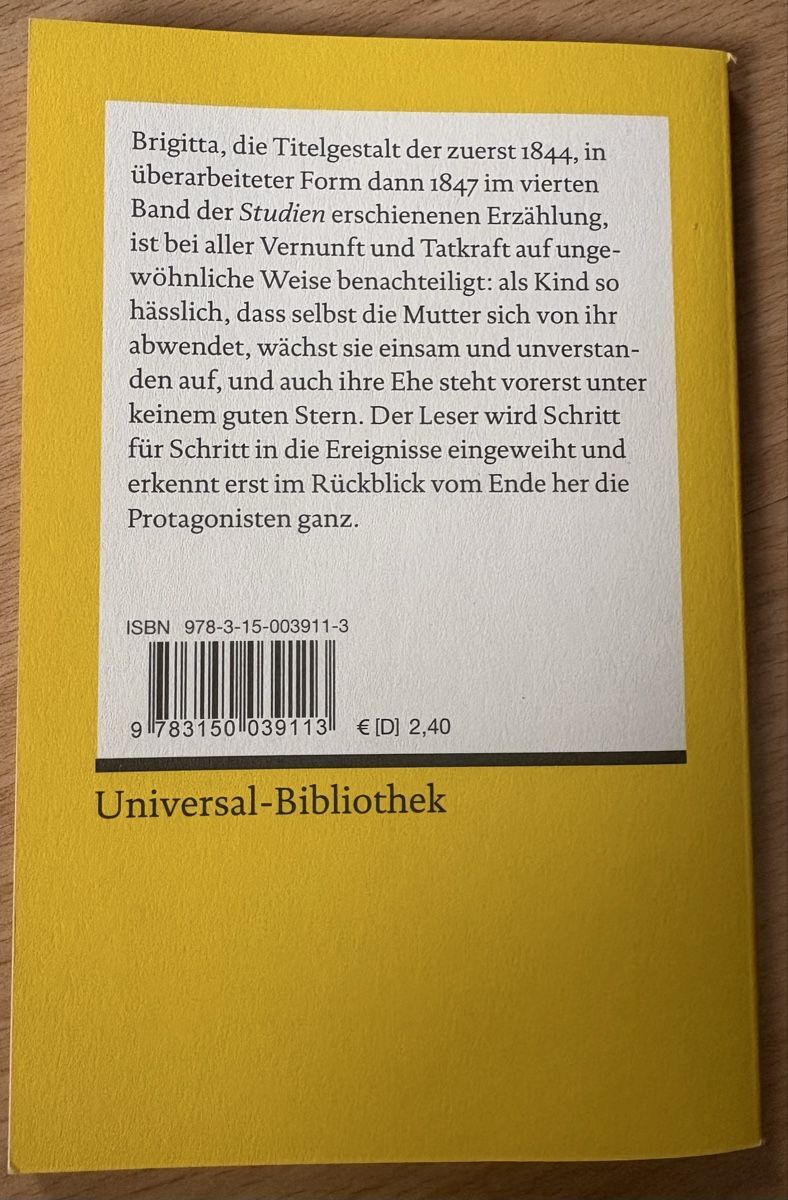 Libri: Brigitta von Adalbert Stiftler – Usato da Hünenberg See venduto da spartakus02 1