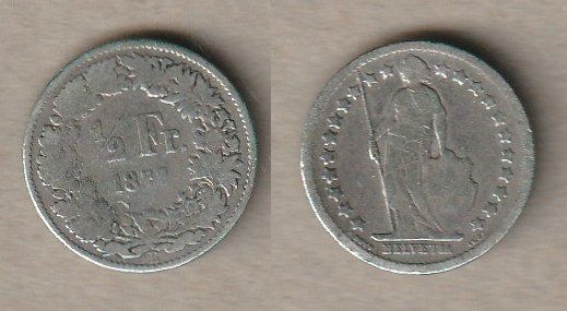 Toutes les monnaies: 1/2 Franken 1877 – D'occasion à Allschwil par Coinfreak