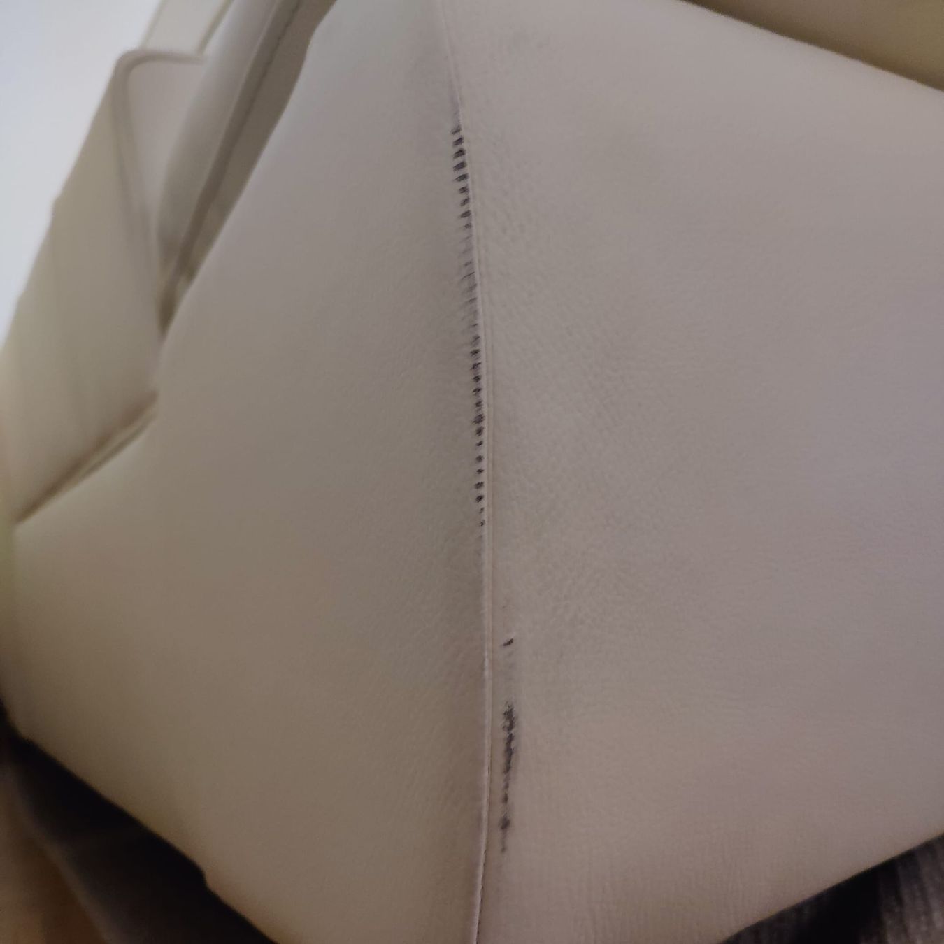 Divani: Ecksofa Leder weiss verstellbar mit Relaxfunktion – Usato da Baar venduto da IsabelaSaavedra2020 2