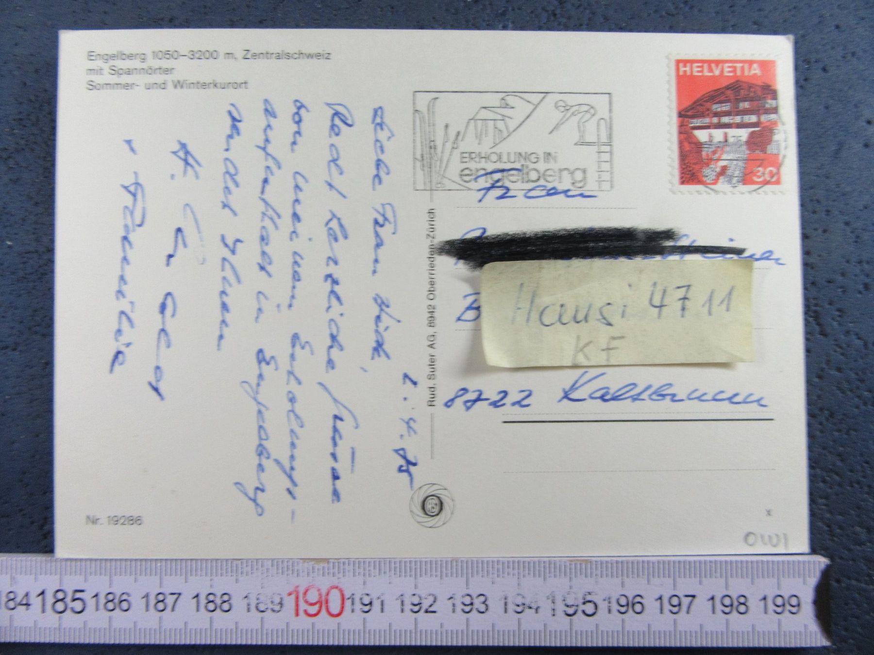 Cartoline postali: ENGELBERG SCHNEE AK ONW 1975 – Usato da Ettingen venduto da Hausi4711 1