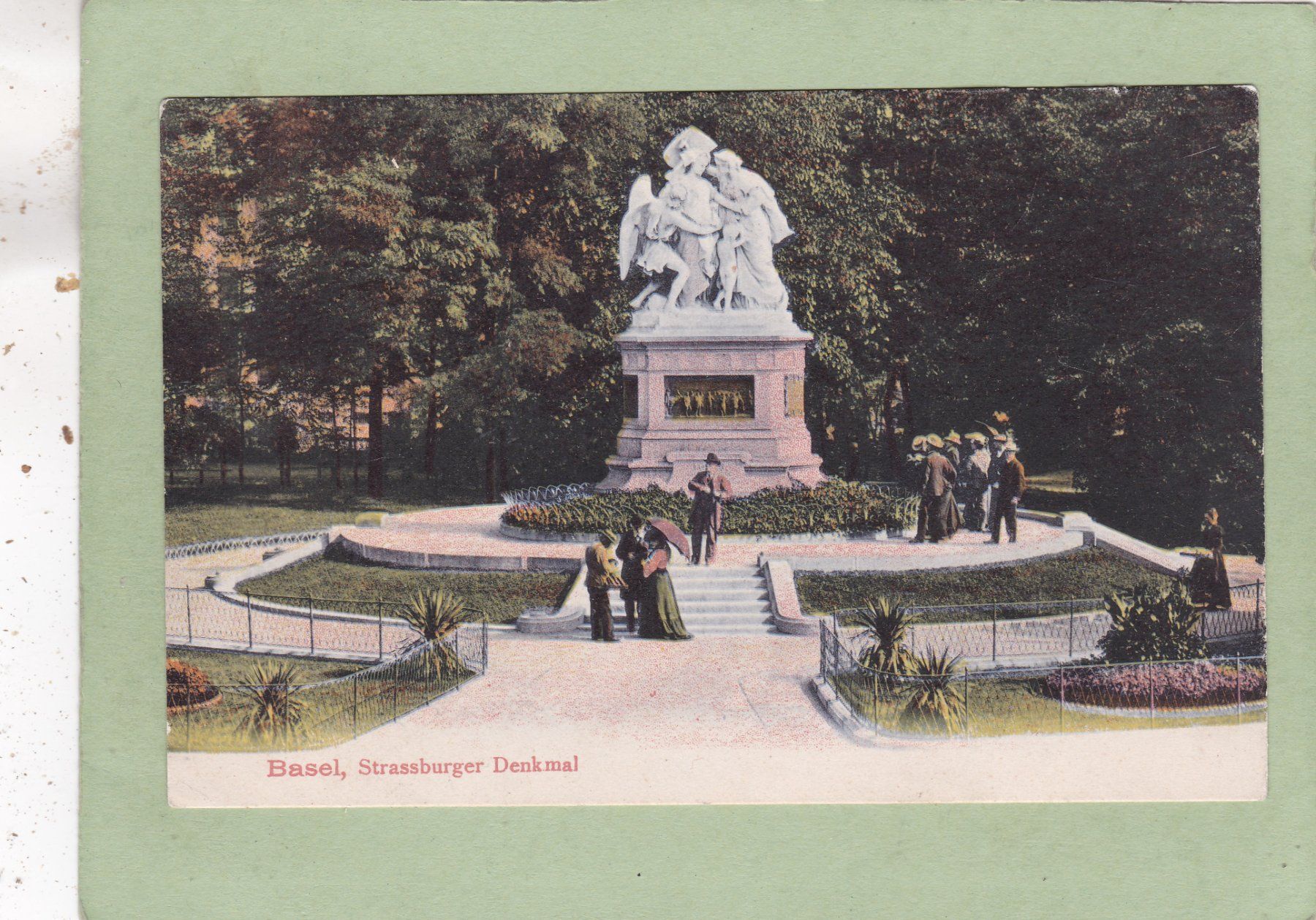 Ansichtskarten: Basel Strassburger Denkmal 1910 – Gebraucht aus Herisau von Lisegrat2008
