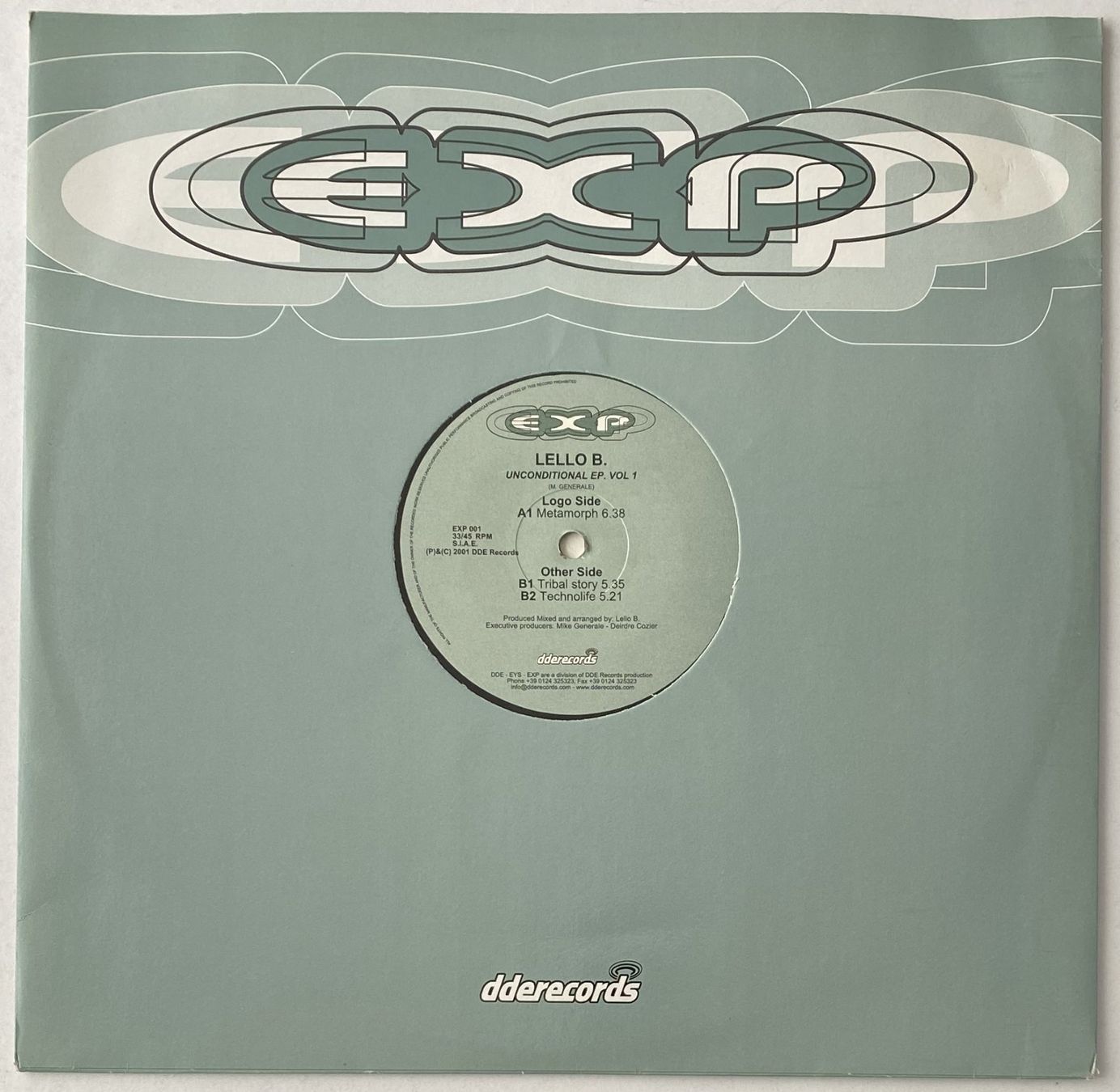 Dischi in vinile: Lello B., Unconditional E.P. Vol.1 (Trance, Techno) – Usato da Flums venduto da Empe1