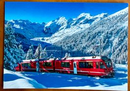 AK: Morteratsch - Zug RhB Abe 8/12 Allegra