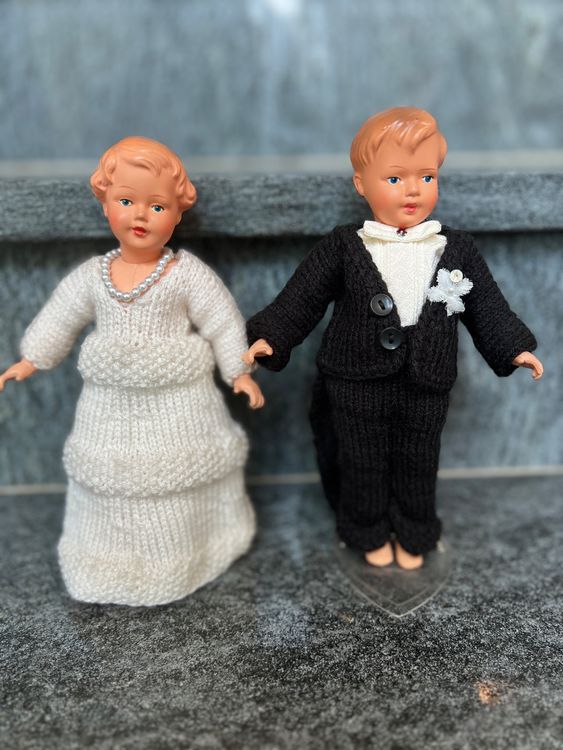 50er Schildkröten (?) Puppen Brautpaar Hochzeit vintage | Kaufen auf ...