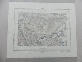 Ungefaltet orginal Landkarte Altdorf 1940 Erstfeld Bürglen