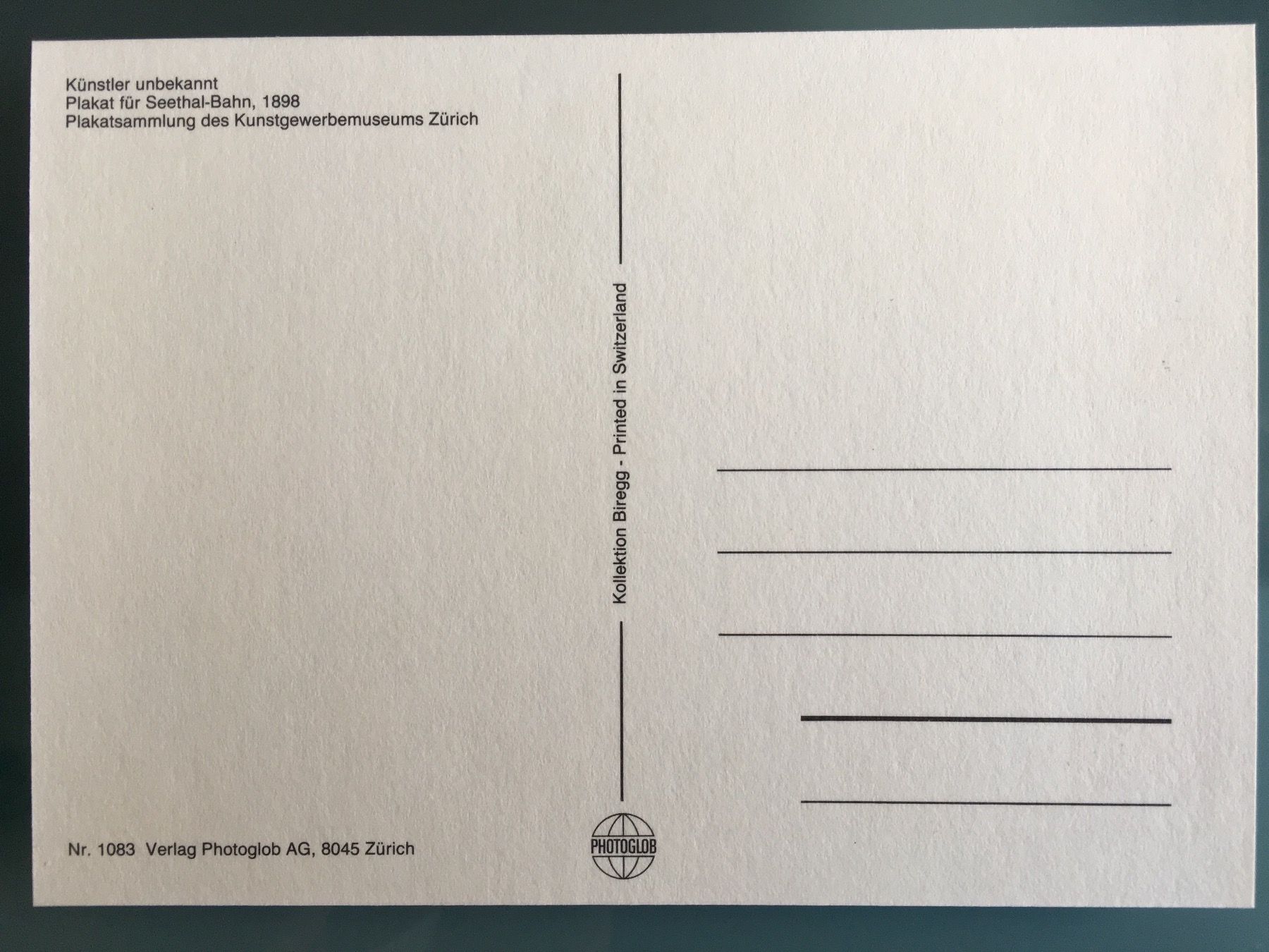Cartoline postali: 2 Stück Ansichtskarten NEU Seetalbahn Plakate 1898 und 1903 – Nuovo (secondo la descrizione) da holziken venduto da Weston 6