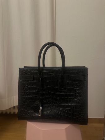 Saint Laurent Sac de Jour Croc Embossed
