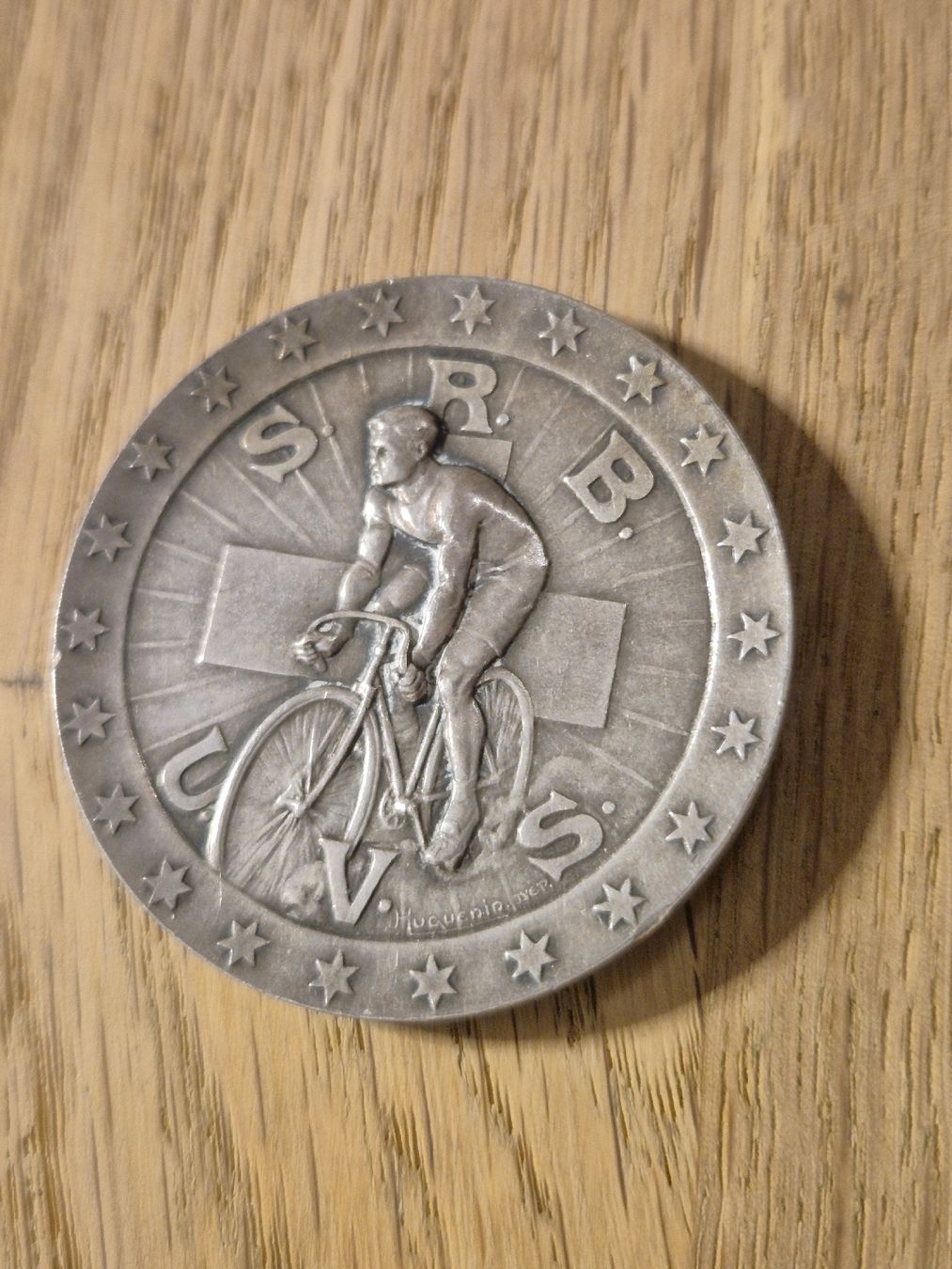 Medaillen: Silbermedaille Schweizer Radfahrer Bund 1921 Oberwil – Gebraucht aus Mels von Goldenfalcon 1
