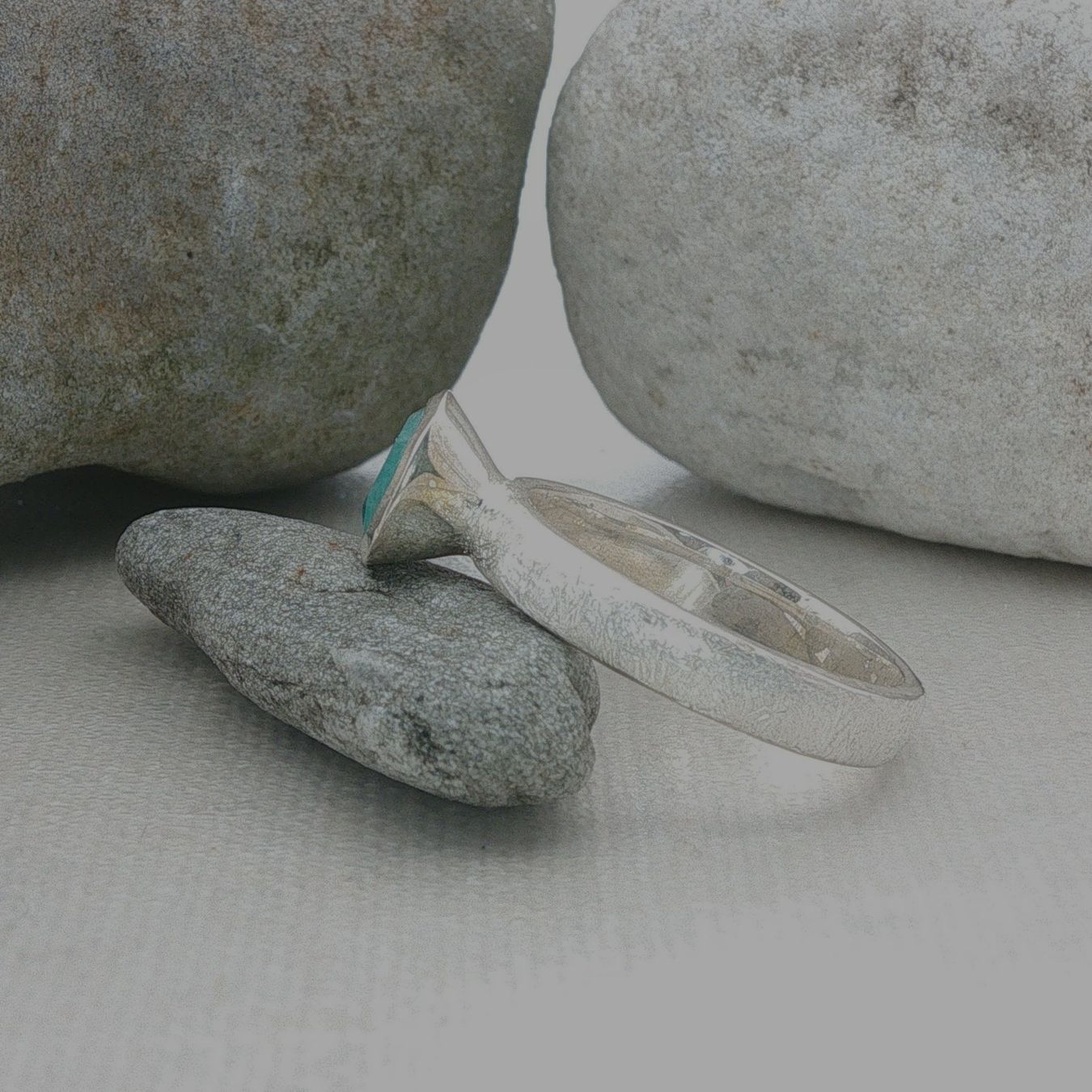 Olga Ribler Ringe: Klassischer Silber Ring 925 mit Amazonite Grösse 56 – Neu (gemäss Beschreibung) aus Luzern von Schmuckoutlet 5