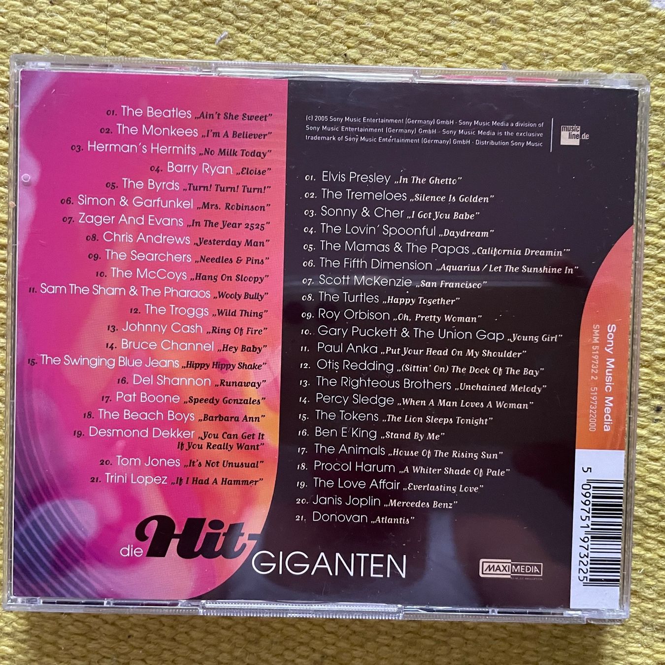 CDs: DIE HIT GIGANTEN-2CD 42HITS DER 60ER – Gebraucht aus Rorschacherberg von CD-Roli 1