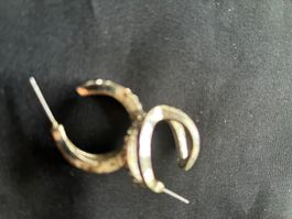 boucles oreilles argenté avec petits strass