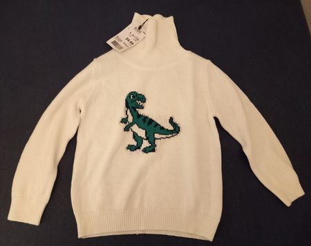 Winter-Pullover mit Dino-Motiv, Grösse 110 Neu!
