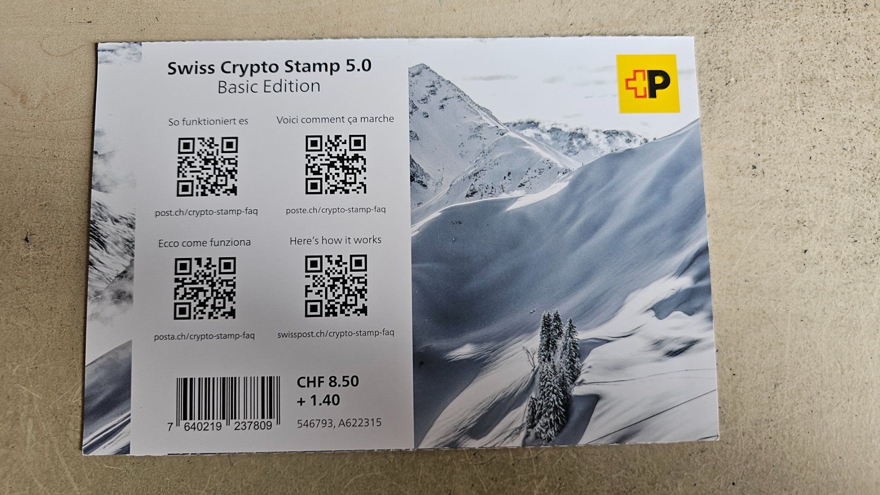 Tutti i francobolli: Swiss Crypto Stamp 5.0-ID 4  Mathilde Gremaud – Nuovo e nell'imballaggio originale da Zug venduto da alt_9p2z 1