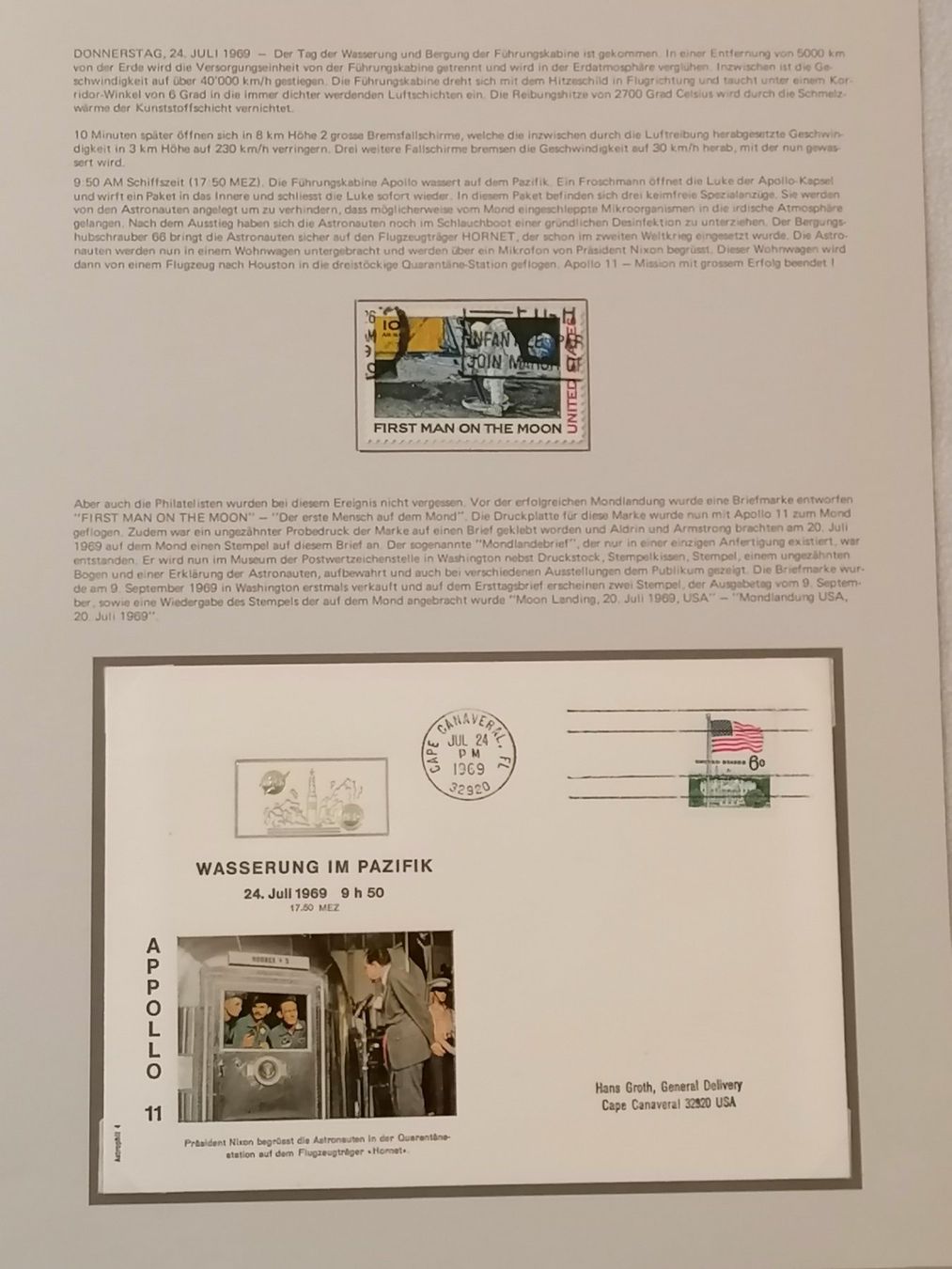 Tutti i francobolli: Apollo 11 + 12 Briefe / Briefmarken mit Startdatums Stempel – Usato da Wangen an der Aare venduto da Ute 5