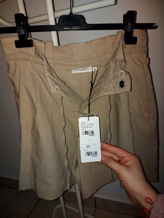 Shorts eleganti Broadway taglia S beige nuovi skort