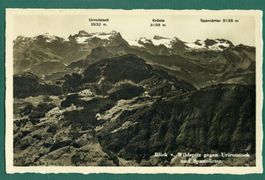 Blick vom Wildspitz gegen Urirotstock, 1947, gelaufen