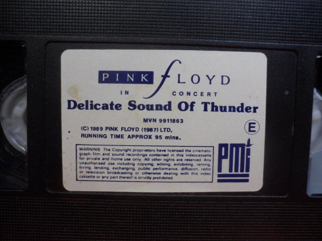 Tutti i VHS: VHS  PINK FLOID  Conzert   Delicate Of Thunder – Usato da Langnau i. E. venduto da mar_hw58