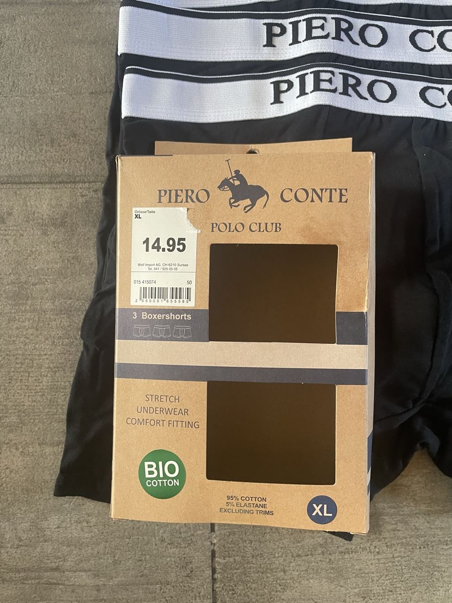 Sous-vêtements: Boxer Piero Conte hommes XL – Neuf avec emballage d'origine à Fully par thg_dcv9 1
