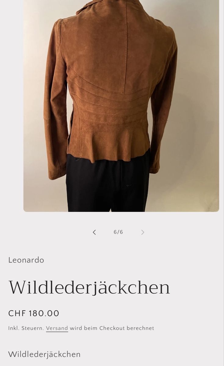 Jacken: Leonardo Suede Leather Jacket, Size 38 Made in Italy – Gebraucht aus Zürich von Heisenberg27 2