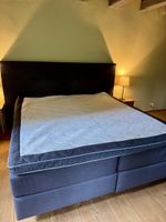 Boxspringbett Doppelbett dunkelblau guter Zustand