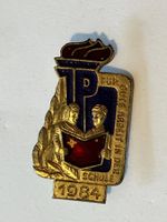 1 Anstecknadel DDR JP für gute Arbeit in der Schule 1986
