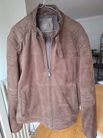 Herrenjacke C&A Braun in Wildlederoptik Größe L