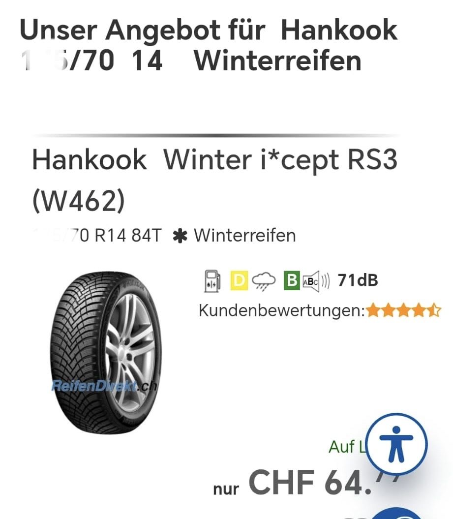 Altro in Scrittura & Disegno: Hankook winter I cept 165/70 R14 – Nuovo (secondo la descrizione) da Rothenburg venduto da keny79z5