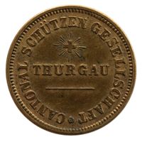 Jeton Cantonal Schützen Gesellschaft Thurgau Messing