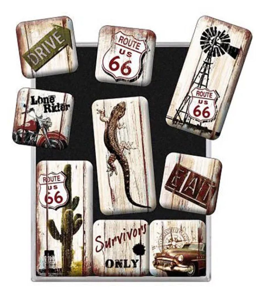 Calamite: 9-teiliges Magnet-Set - Us Highways Survivors – Nuovo e nell'imballaggio originale da Ennetbürgen venduto da open24shop