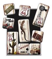 9-teiliges Magnet-Set - Us Highways Survivors