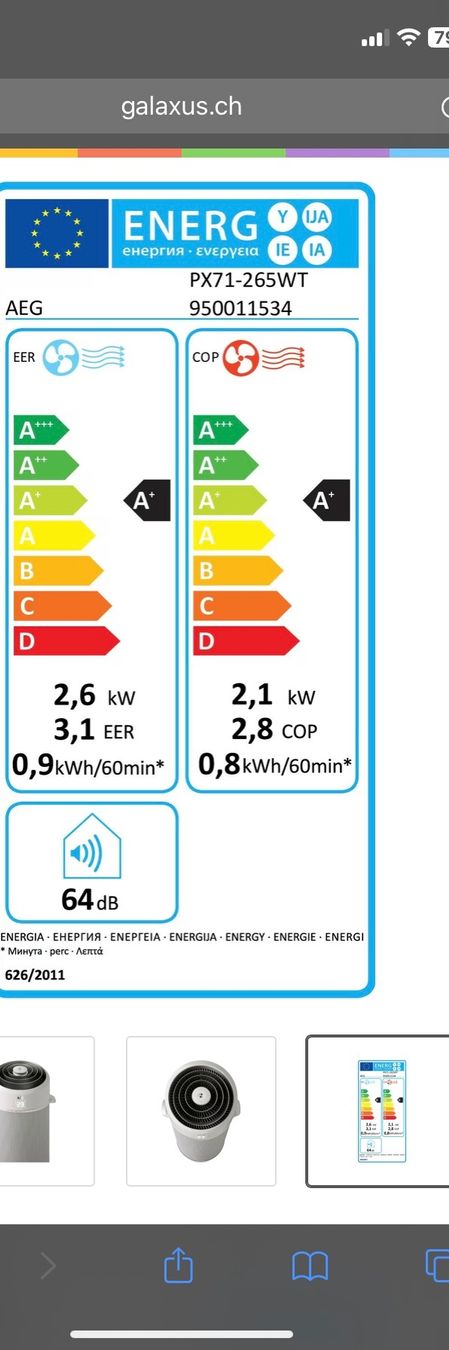 Climatiseurs: Mobiles Klimagerät von AEG – D'occasion à Zürich par Chatzensteig 1