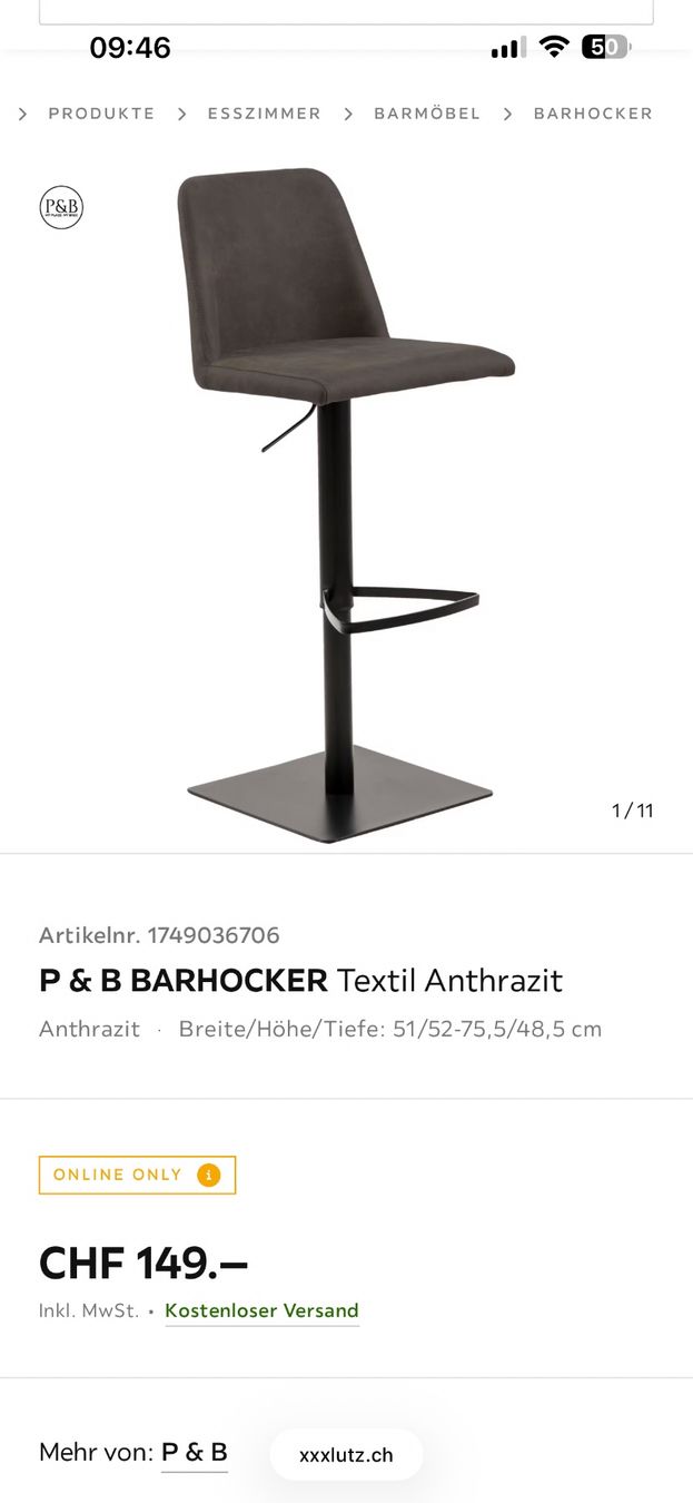 Hocker: Barhocker – Neu (gemäss Beschreibung) aus Bülach von kay_k7dg 9