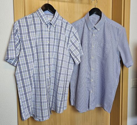 2 Kurzarm-Hemden Regular Fit Gr. 41-42 / L