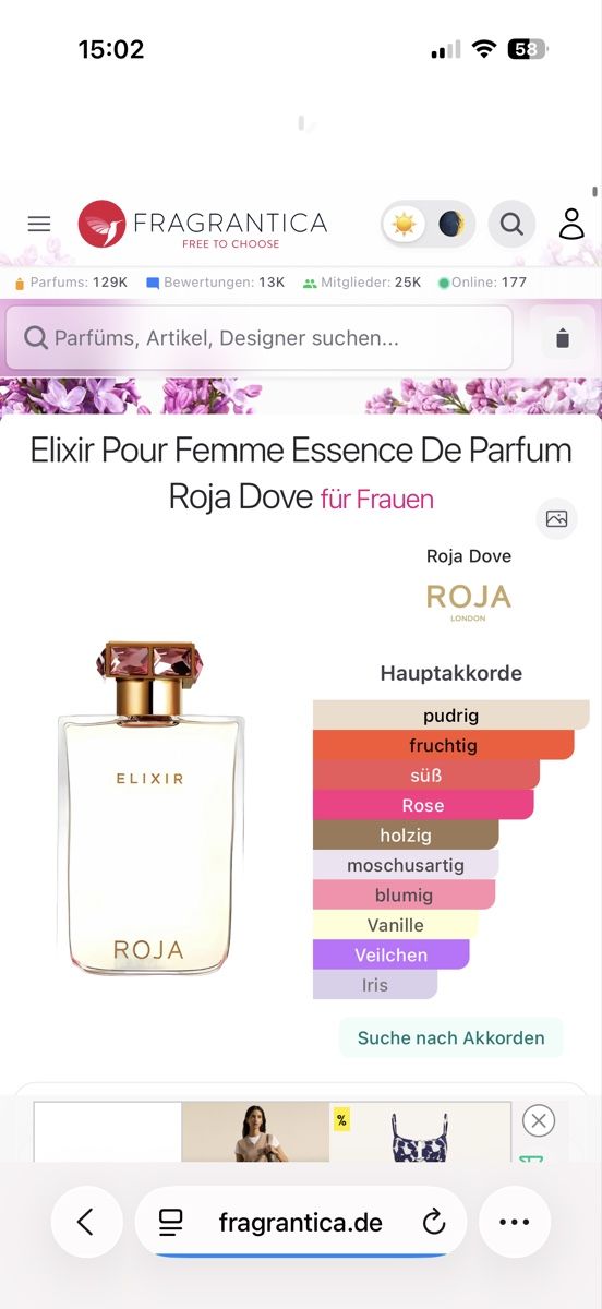 Roja Parfum & Eau de Toilette: Roja Elixir Pour Femme Essence De Parfum, 2 ml – Gebraucht aus Sursee von nri_g5z8 1