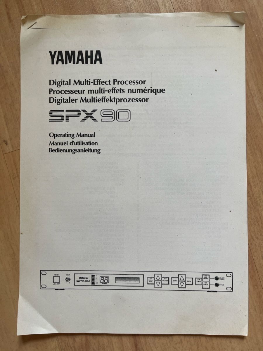 Yamaha Strumenti musicali: Yamaha SPX-90 manual – Usato da La Neuveville venduto da Oxalis-Studios