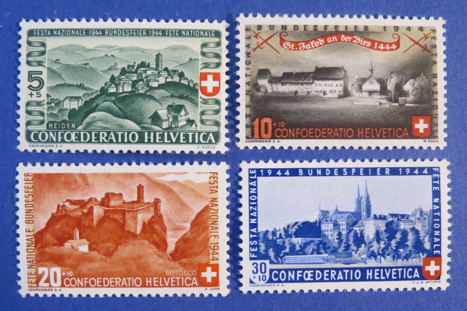 Tutti i francobolli: Serie Pro Patria 1944 postfrisch **, - SBK: 15.-. – Nuovo (secondo la descrizione) da Brunnen venduto da Kumari