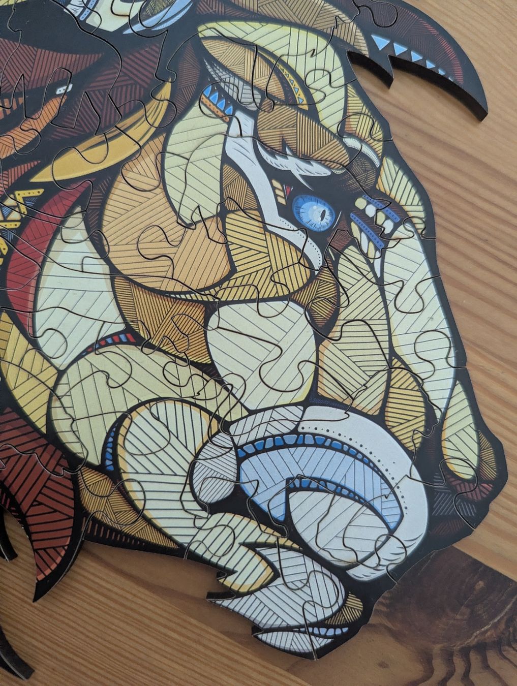 Puzzle: Holzpuzzle Löwenkopf 100 Teile bunt – Nuovo (secondo la descrizione) da Winterthur venduto da Glauriane 3