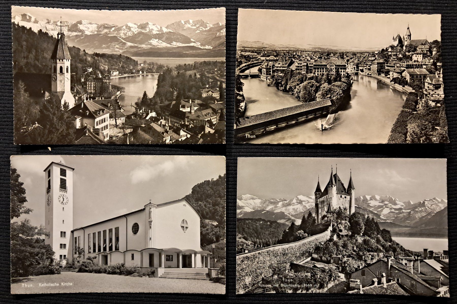 Cartoline postali: 4 AK THUN – Usato da Ponto Valentino venduto da giorgia06