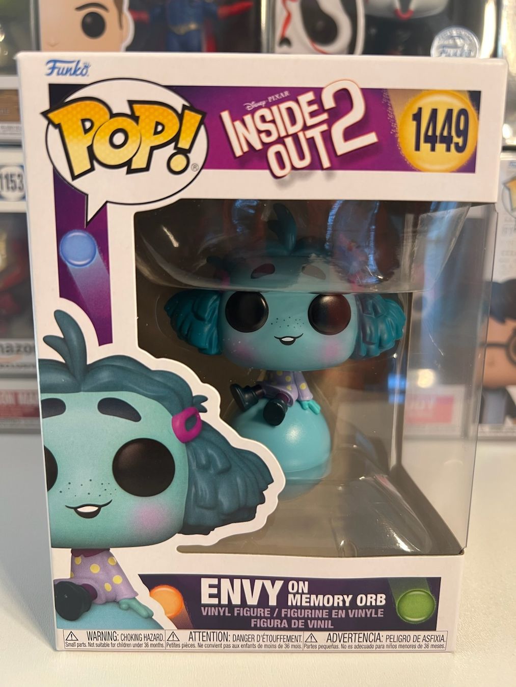 Funko Statuette: Funko POP! Disney Pixar Vice-Versa 2 Envy on Memory Orb – Nuovo e nell'imballaggio originale da Le Mouret venduto da perfectbijou