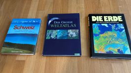 3 Bücher, Weltatlas, Die Erde, Die Schweiz