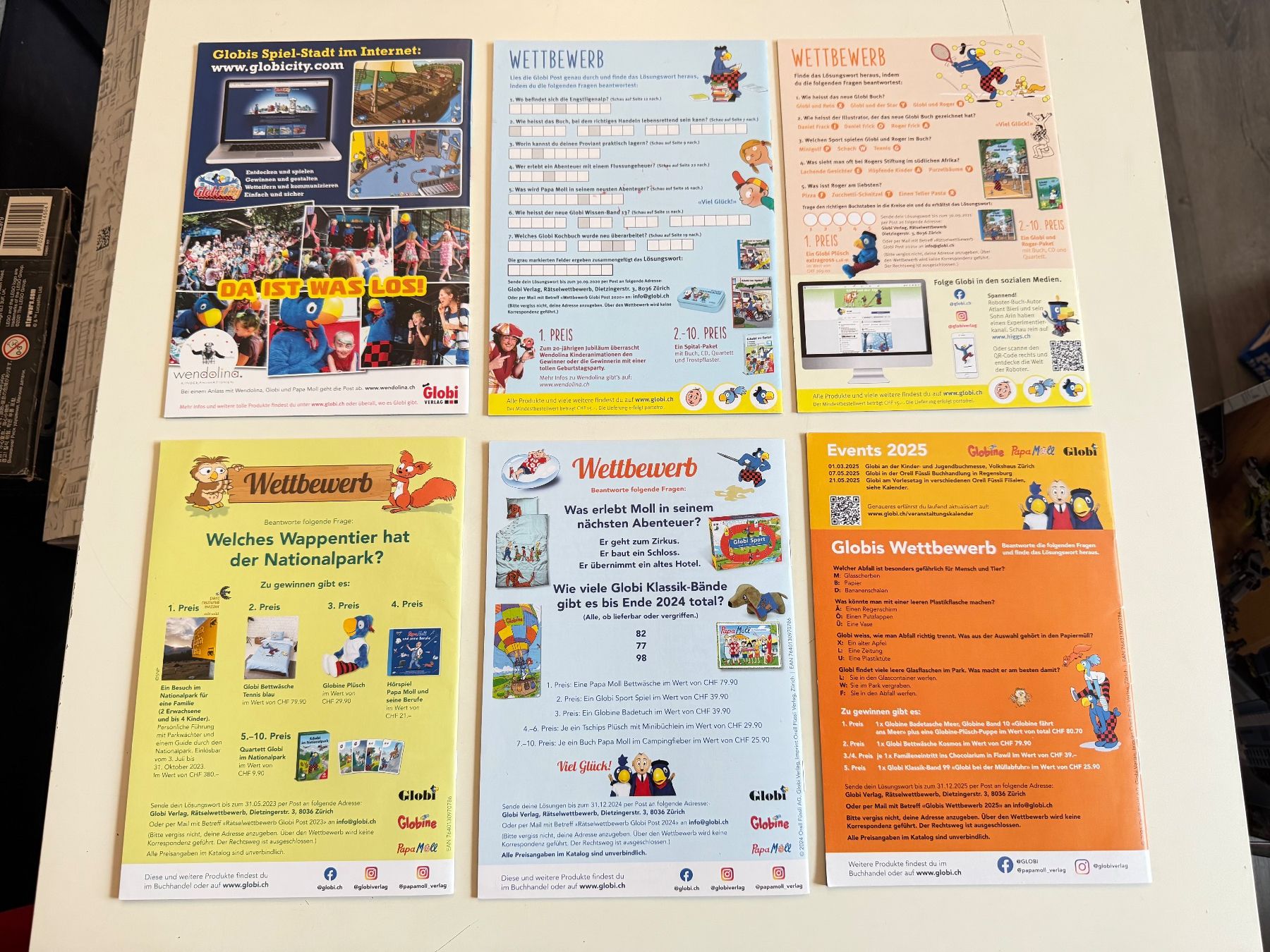 Fumetti: 6 Globi Post Hefte 22 29 30 32 33 34 – Usato da Münsingen venduto da Ganjam 1