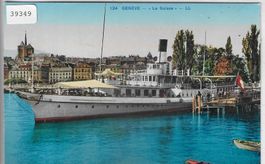 Lac Leman - Bateau Salon "La Suisse" Litho