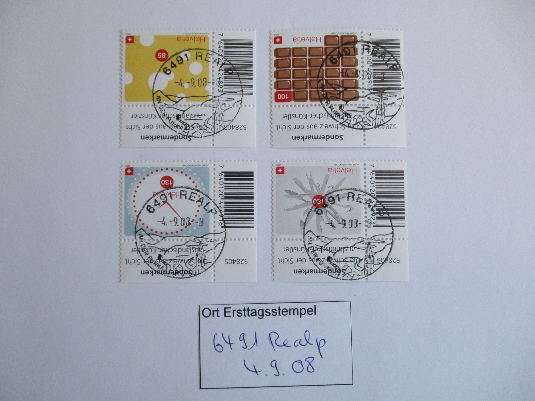 Alle Briefmarken: Voll Ort Ersttagsstempel 6491 Realp – Gebraucht aus Langnau b. Reiden von Aktuell88
