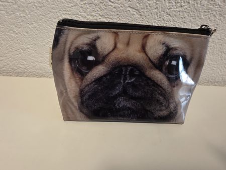 Kosmetiktasche Mops Motiv Reissverschluss guter Zustand