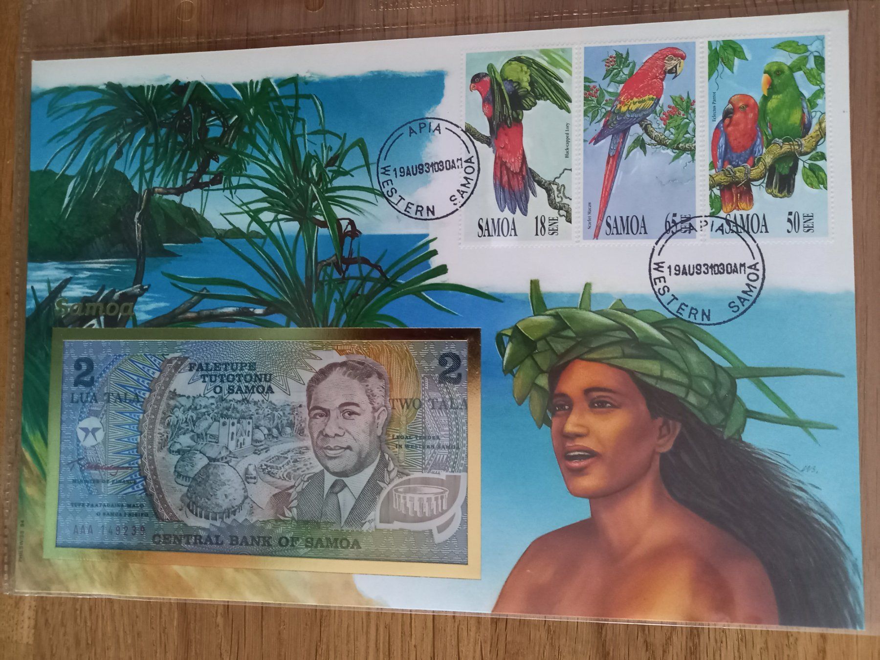 Banconote: Banknotenbrief Samoa – Usato da Schwendibach venduto da BreitschGiu